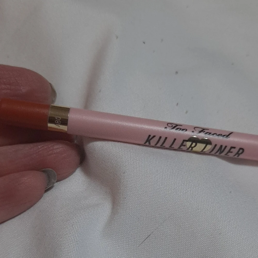 Too Faced Killer eyeliner in Gingerbread, plus two more liners in black and blue